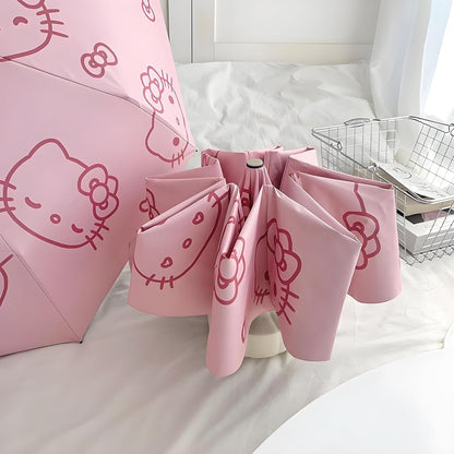 Automatic Umbrella for Women Kids Girls Compact Travel Rain Sun Uv Protection Portable Foldable
