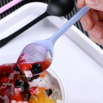 100 Count Independent Packaging Soup Spoons, Heavy Disposable Plastic Spoons for Cake Dessert Ice Cream (Pink)