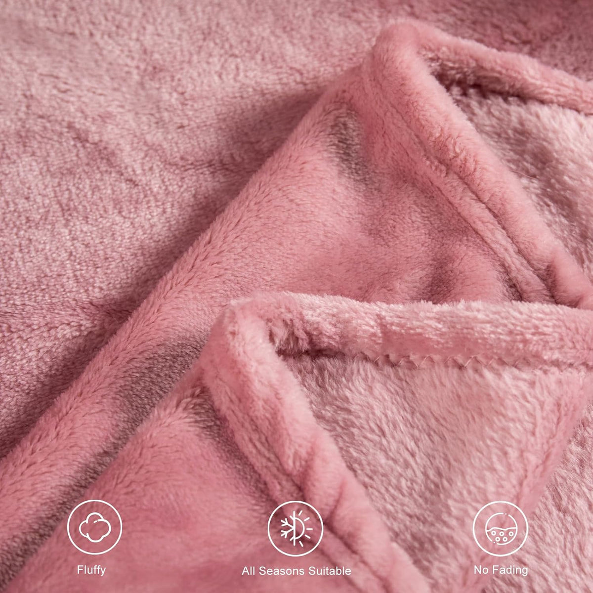 Pink Throw Blanket 50x60 Inches