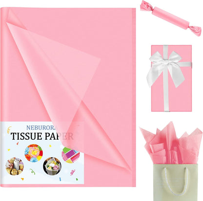 60 Sheets Pink Tissue Paper Set Valentines Gift Wrap Paper(Pink)