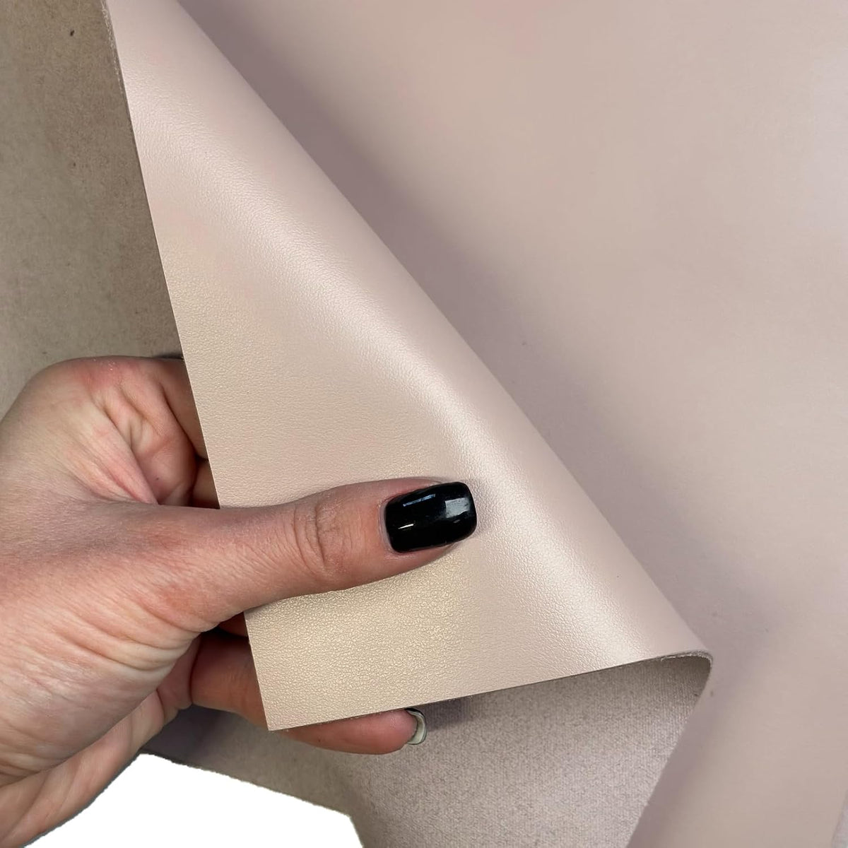 Real Glossy Light Pink Leather: Real Misty Pink Lambskin Leather Sheet for Crafting, Sewing and Personalized Leather Projects (Pale Muave, 10x10In/ 25x25cm)