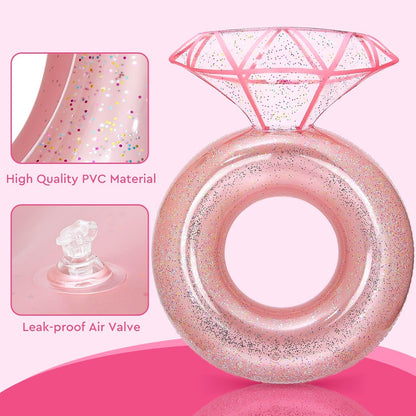 Pool Floats, Inflatable Diamond Ring Pool Float for Bachelorette Party, Engagement Ring Floatie for Beach Party & Tubes Pool Toys Float for Adults
