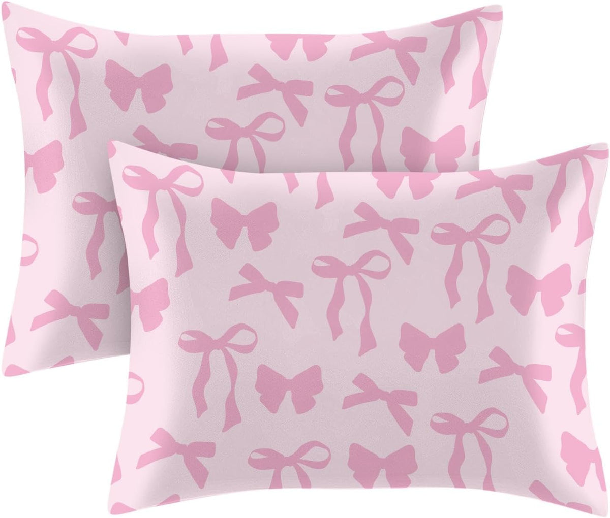 2 Pack Satin Pillowcase, Smooth Silk Pillowcase with Hidden