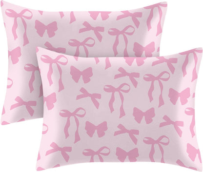 2 Pack Satin Pillowcase, Smooth Silk Pillowcase with Hidden