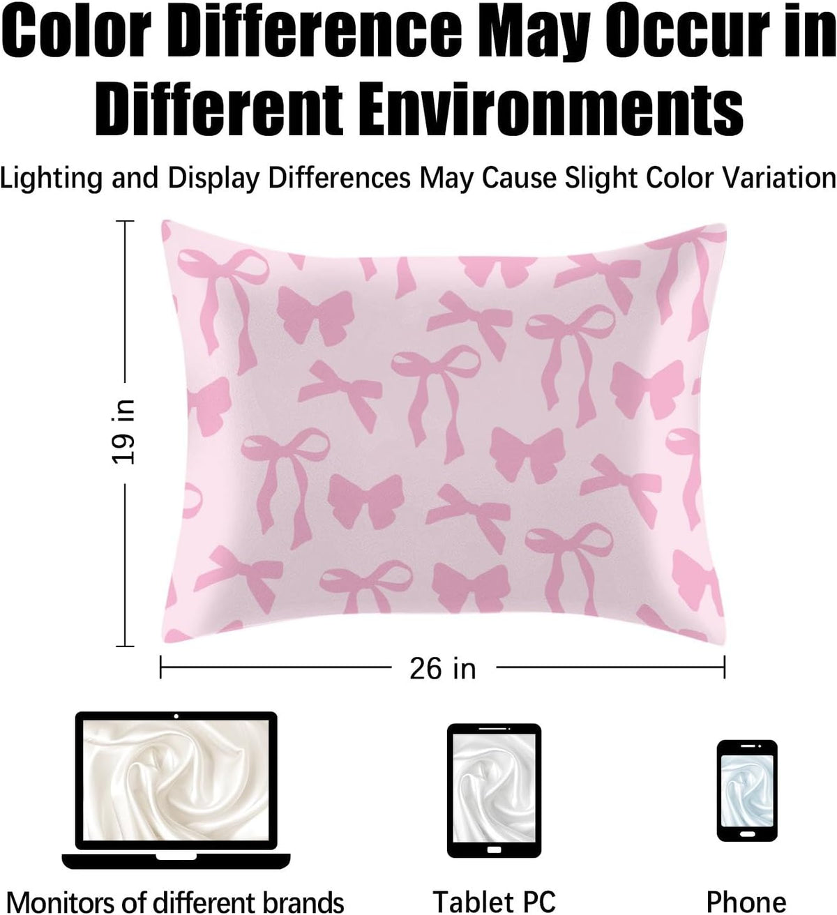 2 Pack Satin Pillowcase, Smooth Silk Pillowcase with Hidden