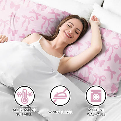 2 Pack Satin Pillowcase, Smooth Silk Pillowcase with Hidden