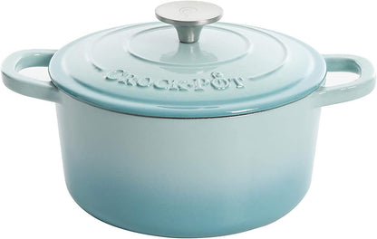 Crock-Pot Artisan Round Enameled Cast Iron Dutch Oven, 5-Quart, Pink Blush