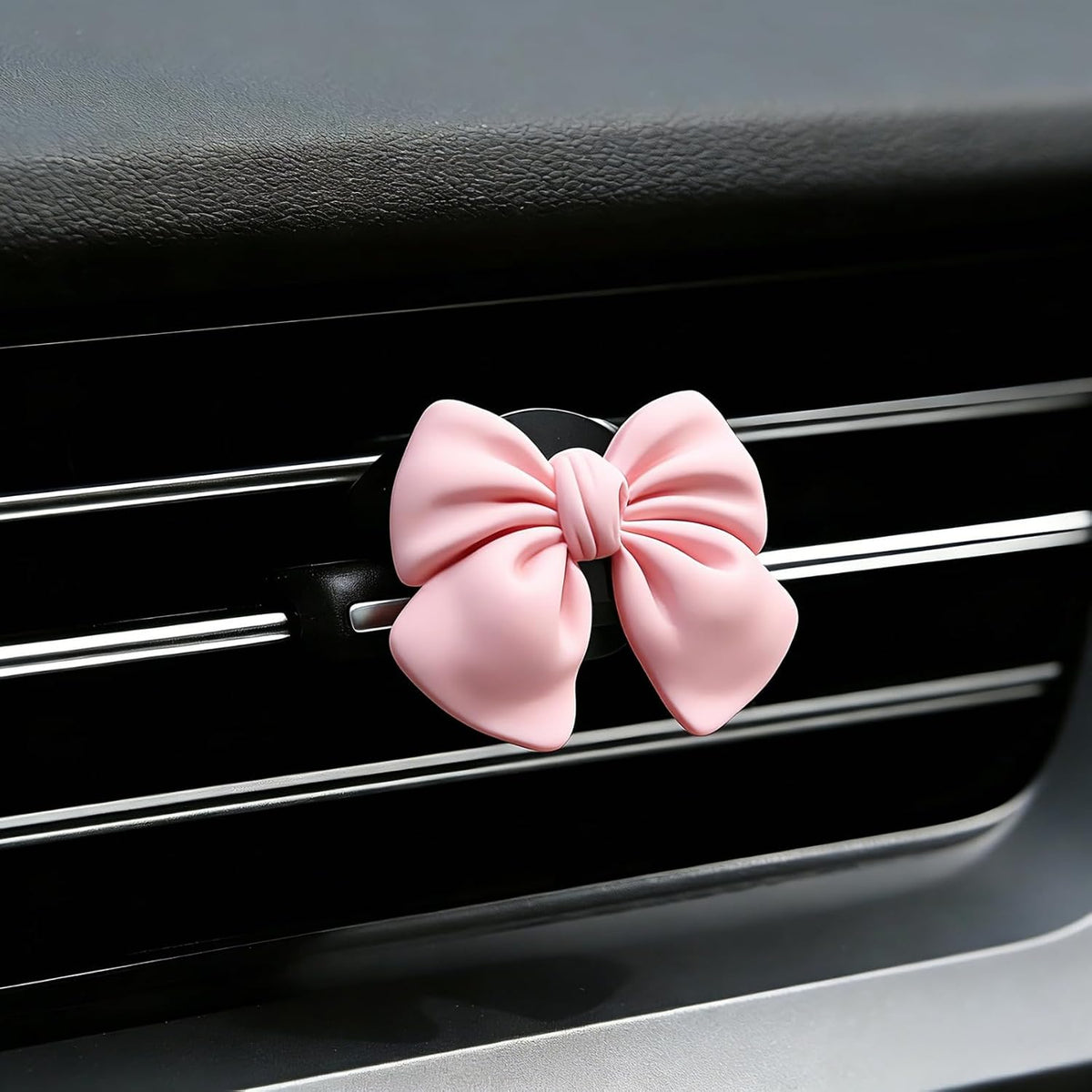 6 pcs Pink Bow Car Air Vent Clips Coquette Cute Girly Car Decor Accessories Interior Aesthetic Decorations Charm Stuff for Women Girl