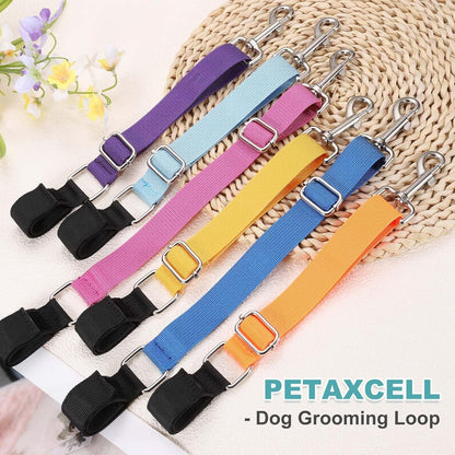 Dog Grooming Loop, Dog Grooming Harness Table Arm Accessories Adjustable Secure and Stable Extender Bathing Restraint Leashes (Magenta, 2 Pcs), for Pet Bathing