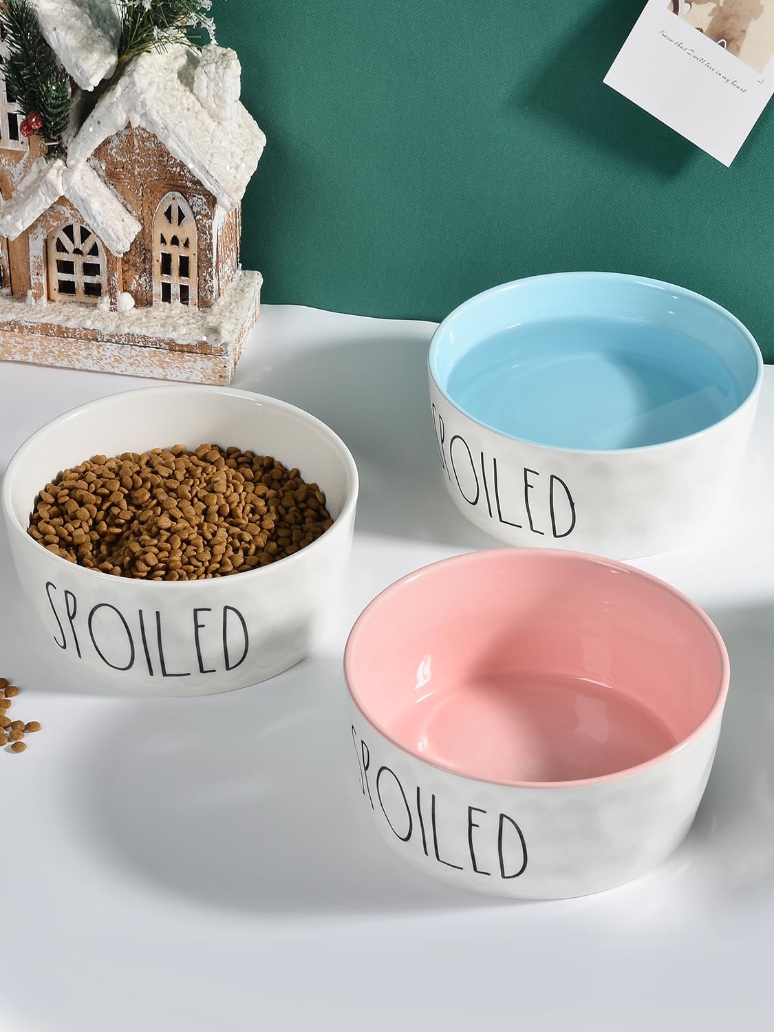 27OZ Ceramic Dog Bowl 6 Inch Small Food Water Bowl
