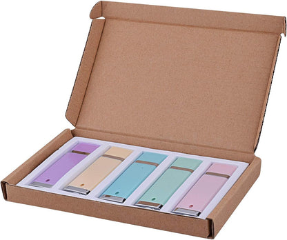 5 X 32GB Enamel USB 2.0 Flash Drive Thumb Drives Memory Stick - 5 Colors (Blue, Green, Pink, Purple, Yellow,)
