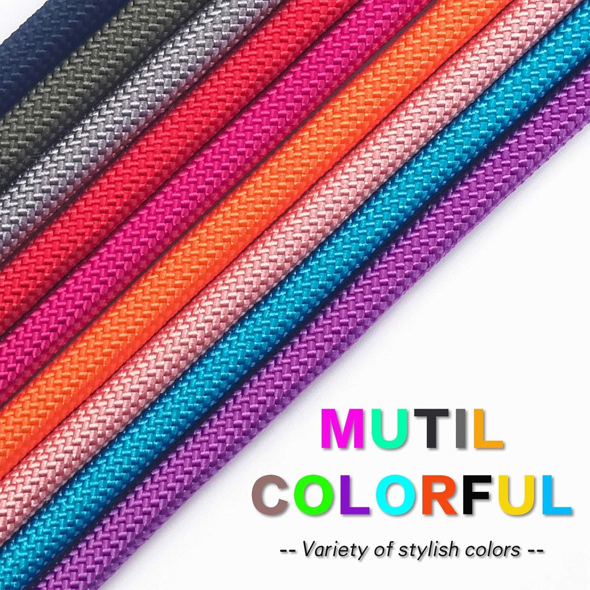 Strong Slip Rope Dog Training Leash (6ft) - Heavy Duty Durable Braided Nylon Lead with Rubber Stopper & Padded Handle - No Pull Walking for Medium Large Dogs (Pink, 1/2" x 6ft)