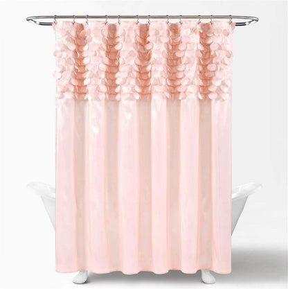 Lillian Shower Curtain Single 72" W x 72" L Blush - Pink Shower Curtains for Bathroom - Bathroom Curtain - Glam Bathroom Decor