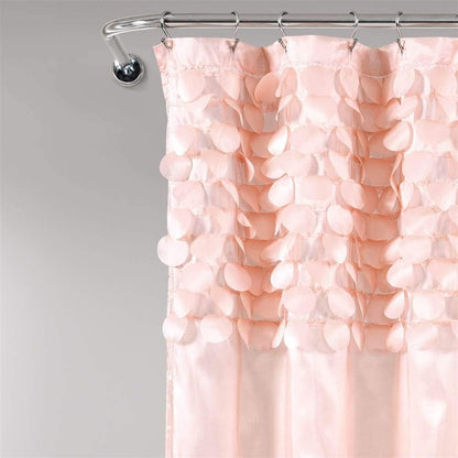 Lillian Shower Curtain Single 72" W x 72" L Blush - Pink Shower Curtains for Bathroom - Bathroom Curtain - Glam Bathroom Decor