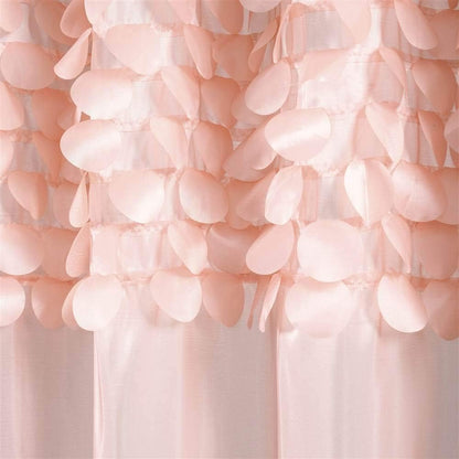 Lillian Shower Curtain Single 72" W x 72" L Blush - Pink Shower Curtains for Bathroom - Bathroom Curtain - Glam Bathroom Decor