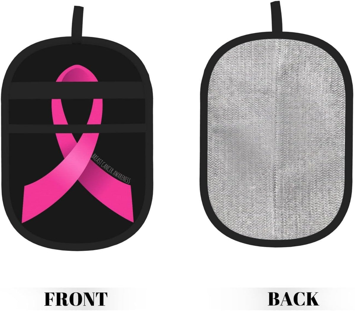 Breast Cancer Survivor Awareness Pink Ribbon Pet Hair Removal Glove Dogs Hair Remover Glove Cats Fur Removal Tool with Hanging Loop for Couch 6.7X9.5 in