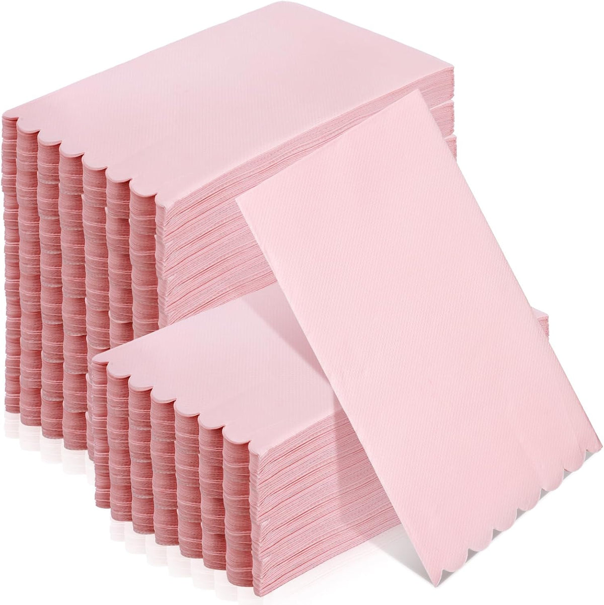 100 Pcs Pink Lace Disposable Paper Napkins 2 Ply Dinner