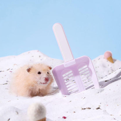 Hamster Litter Scoop, Plastic Sand Shovel Small Animal Mesh Scooper for Guinea Pig Hamsters Gerbils Small Animals