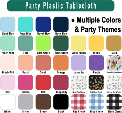Peach Plastic Tablecloths 2 Pack Rose Gold Disposable Table Covers 54 x 108 Inch Bridal Shower PEVA Table Cloths for Picnic Birthday Wedding Banquet Parties 8 ft Rectangle Table Use