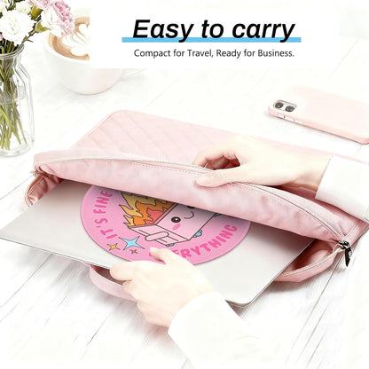 Pink Round Mouse Pads for Desk, Cute Office Decor for Women 8.6 in