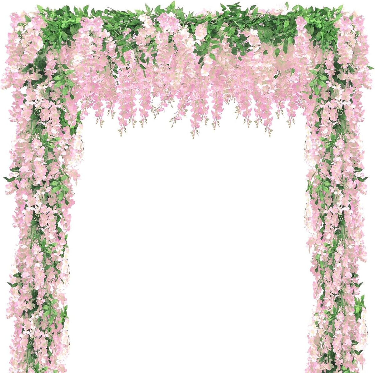 5Pcs Total 36FT Wisteria Artificial Flowers Garland for Decor