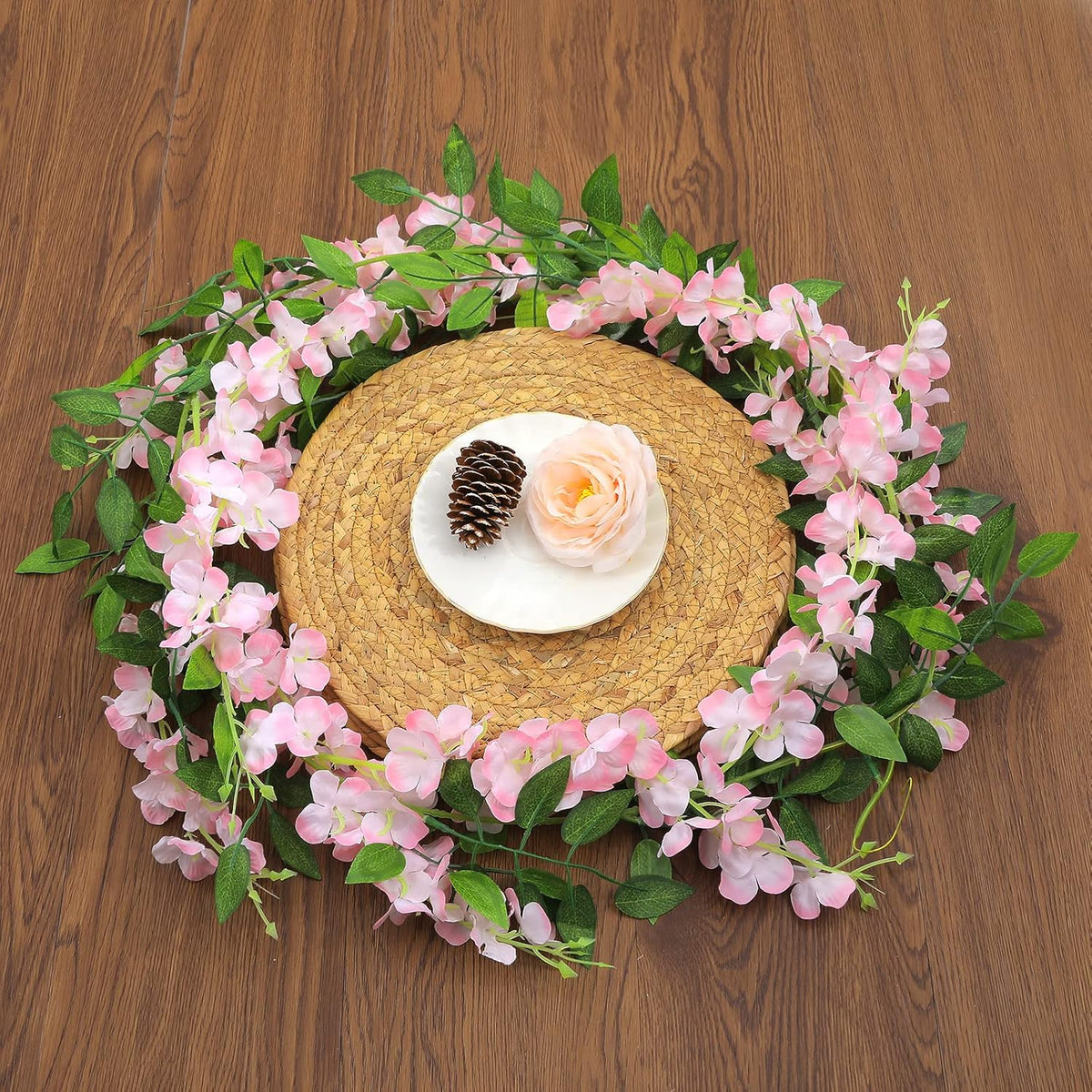 5Pcs Total 36FT Wisteria Artificial Flowers Garland for Decor