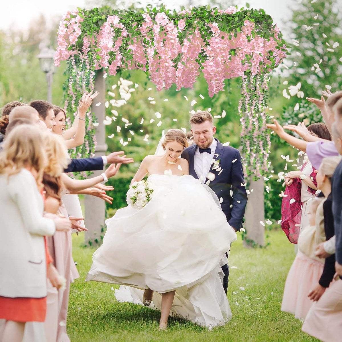 5Pcs Total 36FT Wisteria Artificial Flowers Garland for Decor