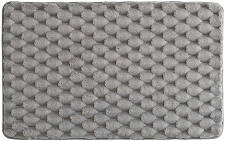 Water-Absorbing Anti-Slip Floor Mat, Geometric Bathroom Anti-Slip Door Foot Mat, Soft and Lightweight Bathroom Floor Mat 19x31 inch - (Pink)