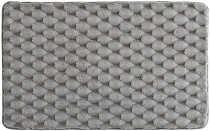 Water-Absorbing Anti-Slip Floor Mat, Geometric Bathroom Anti-Slip Door Foot Mat, Soft and Lightweight Bathroom Floor Mat 19x31 inch - (Pink)