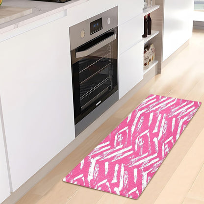 Bath Mat, Soft Absorbent Non Slip Bath Rug, Abstract Pink Stripe Bath Mats for Bathroom, Living Room Bedroom Home Mat Floor, Dry Quickly, Machine Washable 20 x 39 Inch