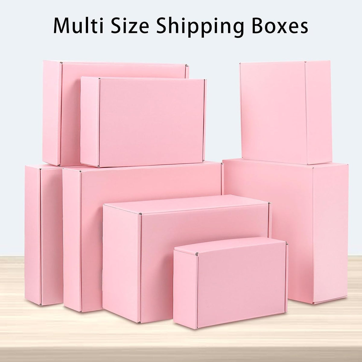 10x8x2 Pink Shipping Boxes Medium, 40 Pack Corrugated Cardboard Mailer Boxes for Packaging Small Business Mailing Gift