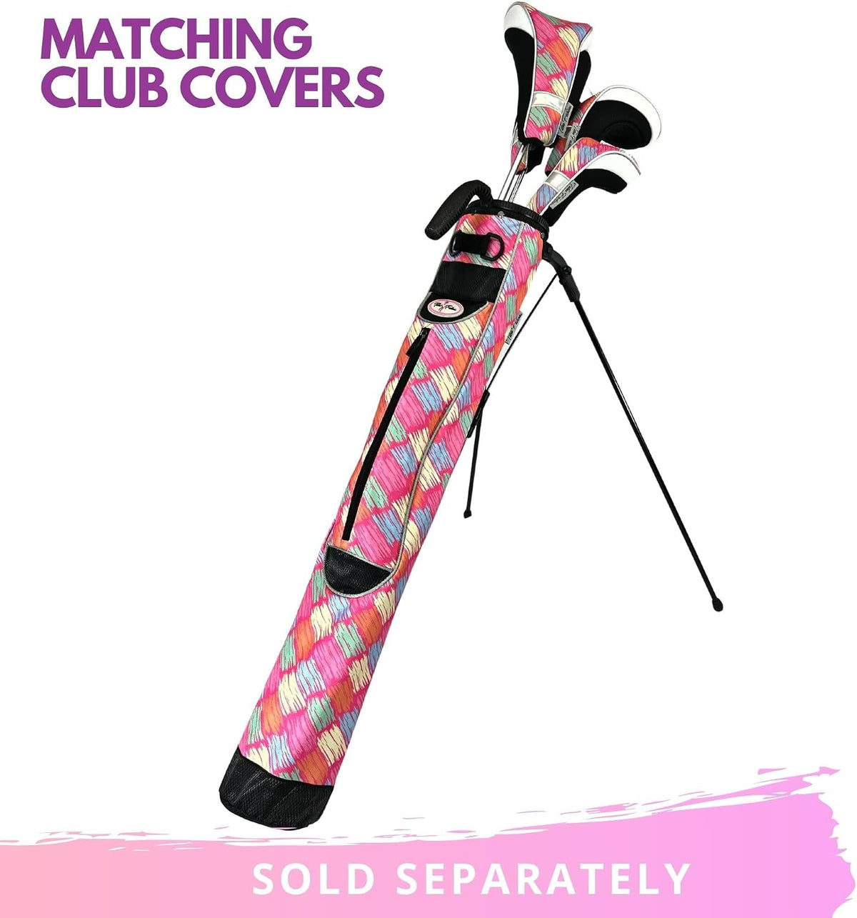 Taboo Fashion Sunday Golf Bags for Women - Lightweight Golf Range Bag with Self Flexing Stand and Shoulder Strap for Driving Range, Par 3 or Executive Course