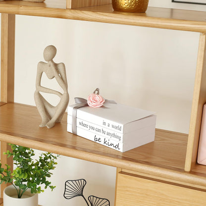 Pink and Grey Room Decor/Fake Books for Decoration/Decorative Book Stack 3 Pieces/in a World Where You Can Be Anything Be Kind