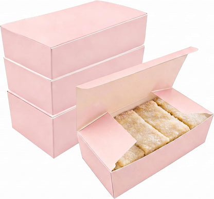 10 Pcs Pink Cookie Boxes Small Bakery Biscuit Boxes 5.5" x 2.75" x 1.75", Pink Wedding Party Favor