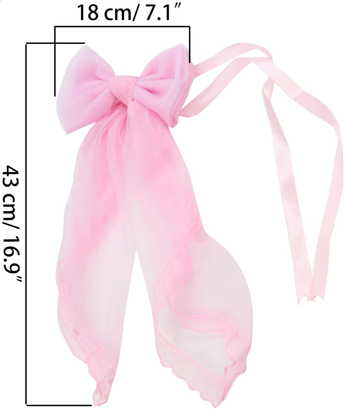 2 Pcs Bow Curtain Tiebacks Lace Bowknot Curtain Holdbacks Curtain Tie Straps for Home Office Decorative(Pink)