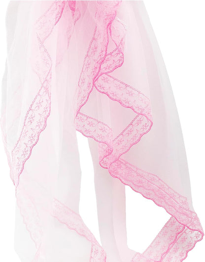 2 Pcs Bow Curtain Tiebacks Lace Bowknot Curtain Holdbacks Curtain Tie Straps for Home Office Decorative(Pink)