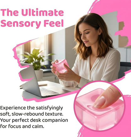 Squishy Stress Cube, Large Fidget Stress Ball Sensory Anti-Anxiety