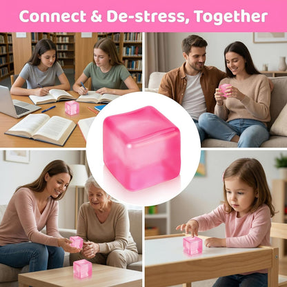 Squishy Stress Cube, Large Fidget Stress Ball Sensory Anti-Anxiety