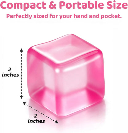 Squishy Stress Cube, Large Fidget Stress Ball Sensory Anti-Anxiety