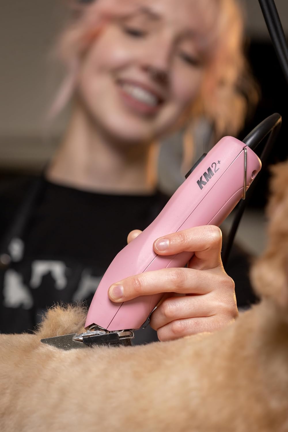 Pro Animal Thick-Curly Coat Clipper, Lightweight & Quiet, Pink