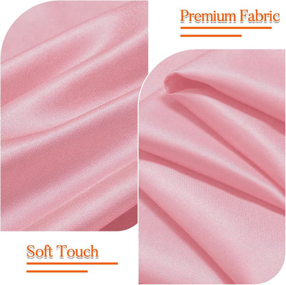 10 Pack Pink Rectangle Tablecloth 60x102 Inch for 6 Foot Tables