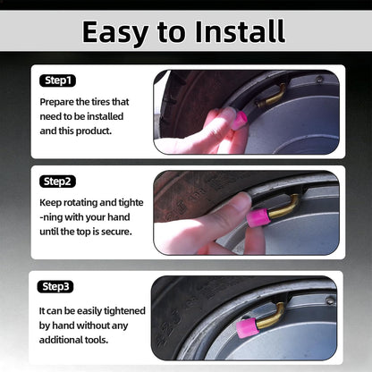 20 Pcs Glow in The Dark Tire Valve Caps (Pink)
