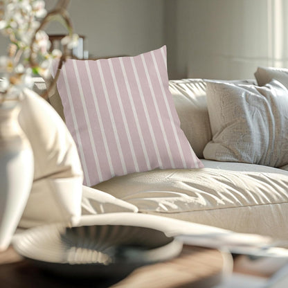 Pink and White Striped Pillow Cover 18x18, Preppy Girly Pink Striped Modern Minimalist Decorative Throw Pillow Cover Case for Home Bedroom Living Room Couch Sofa