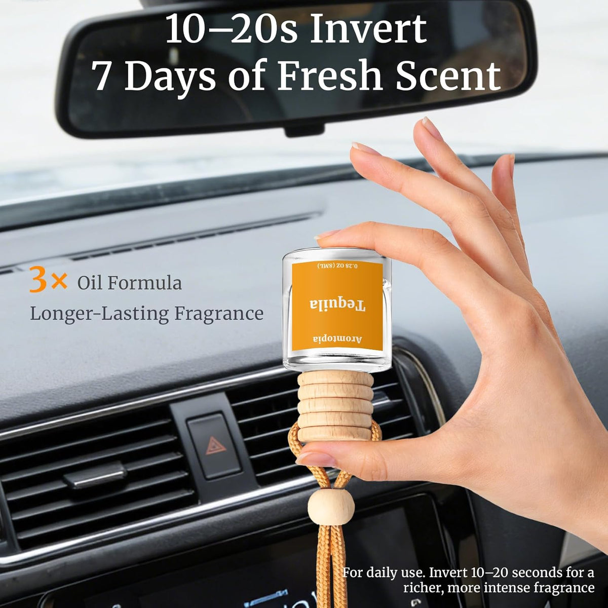 Car Air Fresheners 2 Packs, Pink Beach Essential Oil Freshener for Cars, Cute Hanging Car Fragrance Diffuser for Women & Men, Long-Lasting Car Fragrance Gift