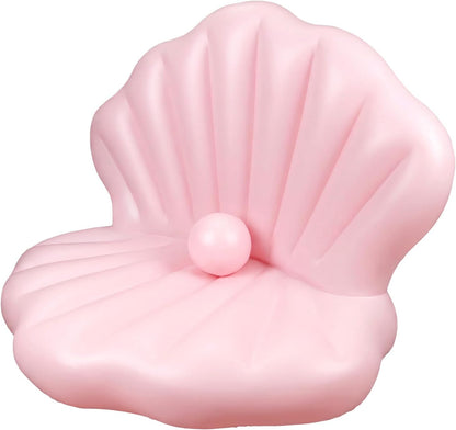144cm/57in Seashell Pool Float, Thickened Inflatable Giant Shell (Pink)