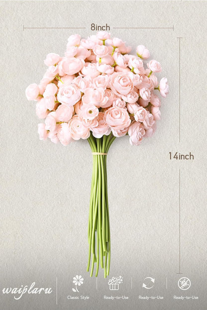 Fake Flowers Faux Flower Artificial Ranunculus Flowers Pink Peonies