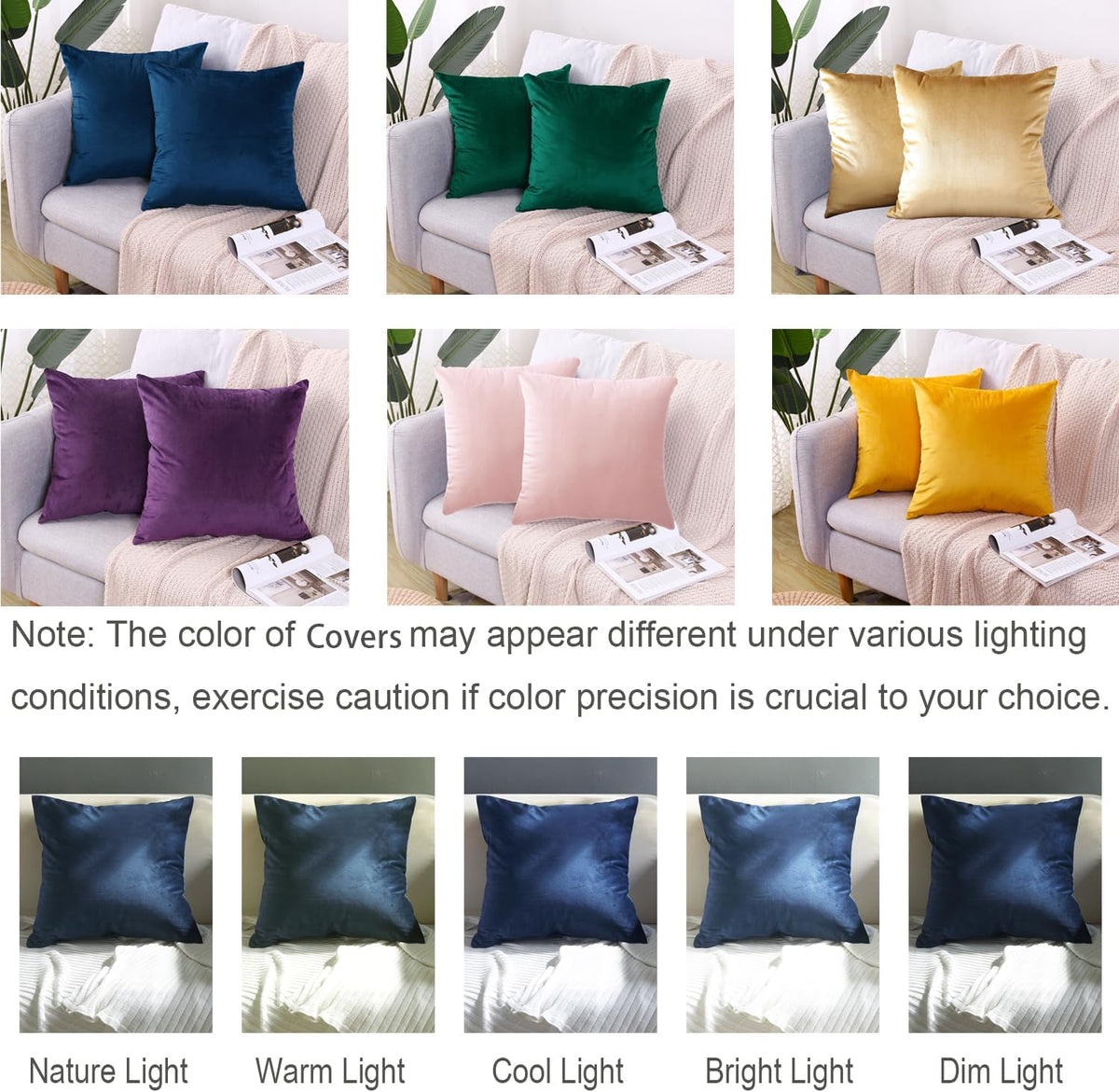2 Pack Soft Velvet Couch Throw Pillow Covers 20x20 Inch for Sofa Living Room Bedroom (Pink)