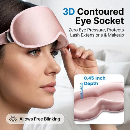 Blackout Weighted Eye Masks for Sleep, Airplane Travel Essentials