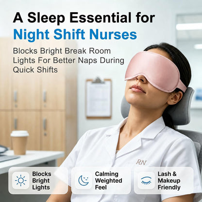 Blackout Weighted Eye Masks for Sleep, Airplane Travel Essentials