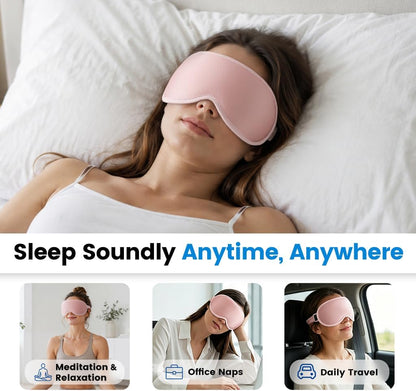 Blackout Weighted Eye Masks for Sleep, Airplane Travel Essentials
